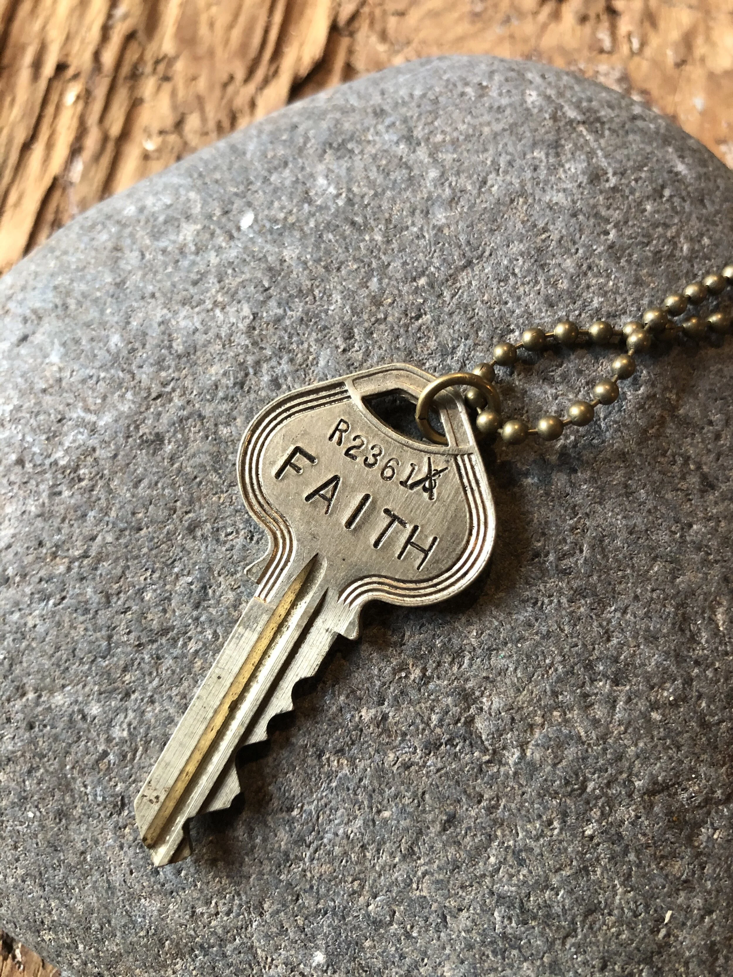 Faith key shop necklace